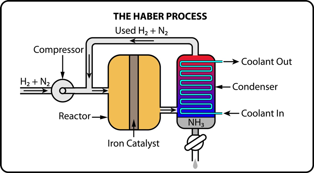 Diagram of a haber process